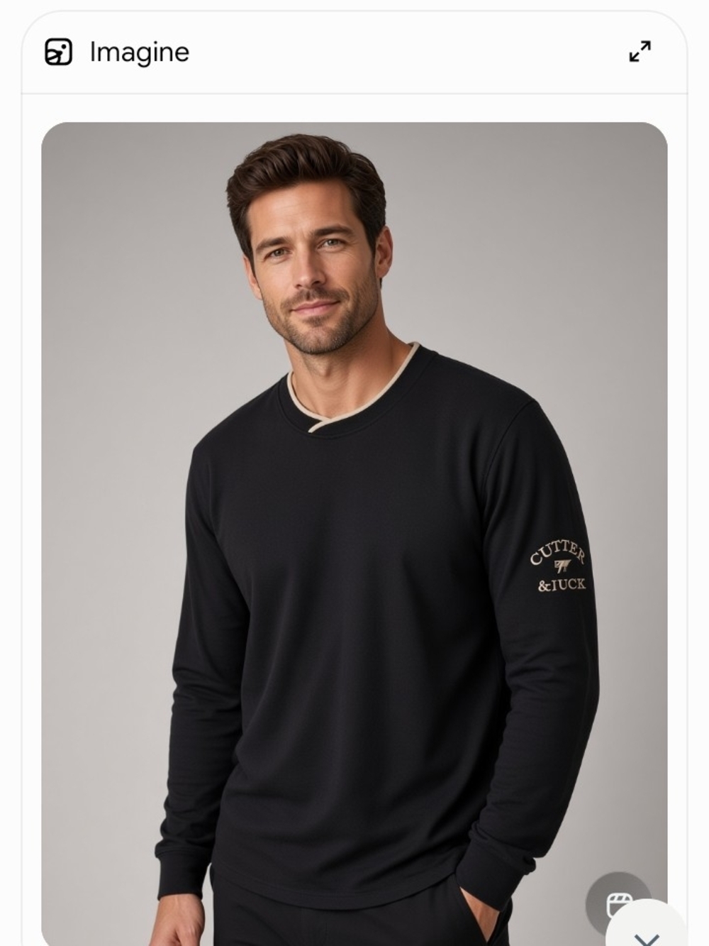 Cutter & Buck Crewneck Windbreaker Blackwith Contrast Trim Extra Large Gorpcore